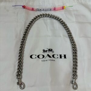 NEW w/o tags - Coach Silver Chain Strap *STRAP ONLY, no bag*